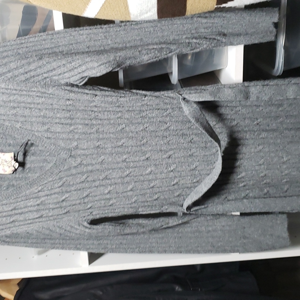 Grey Long sleeved sweater dress